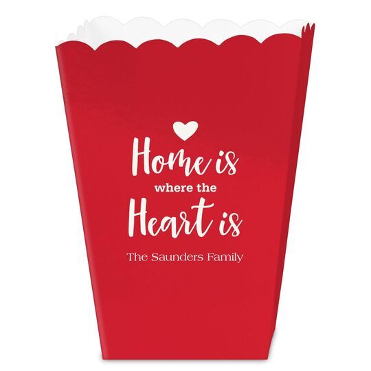 Home Is Where The Heart Is Mini Popcorn Boxes
